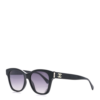 Chanel Acetate Polarized Pearl CC Square Sunglasses 5482-H-A Black 1 of 8