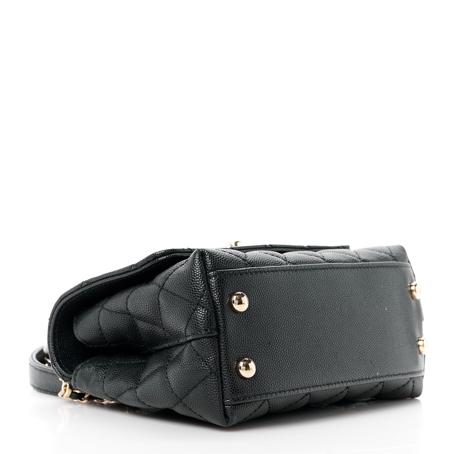 Caviar Quilted Extra Mini Coco Handle Flap Black
