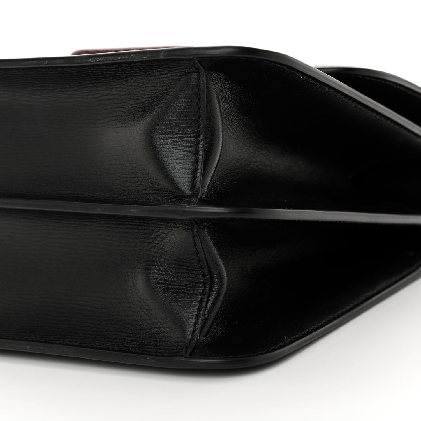 X UNDERCOVER Smooth Calfskin Lips Print Large VSling Shoulder Bag Black