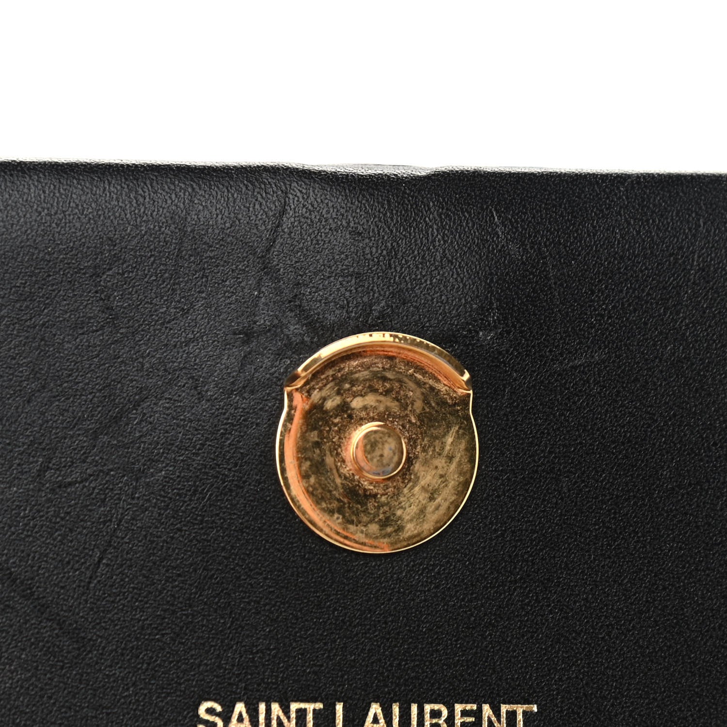 Saint Laurent Smooth Calfskin Classic Monogram Kate Tassel Chain Wallet Black 13 of 15