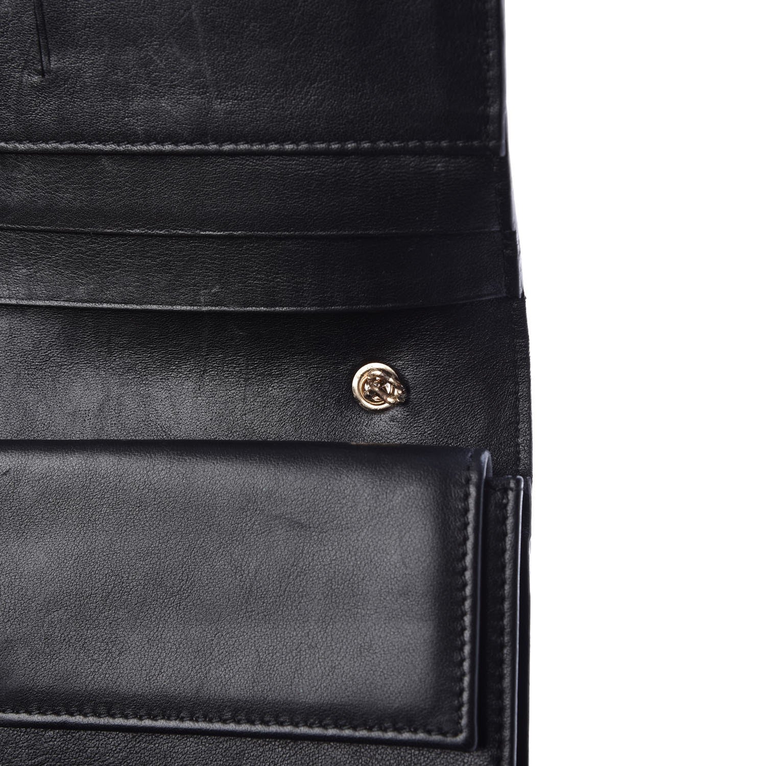 Fendi Patent Fendilicious Embossed Quilted Wallet On Chain Black 11 of 11