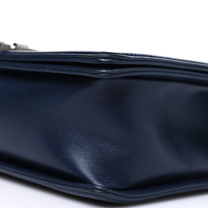 Chanel Lambskin Quilted New Medium Boy Flap Dark Navy Blue 10 of 14