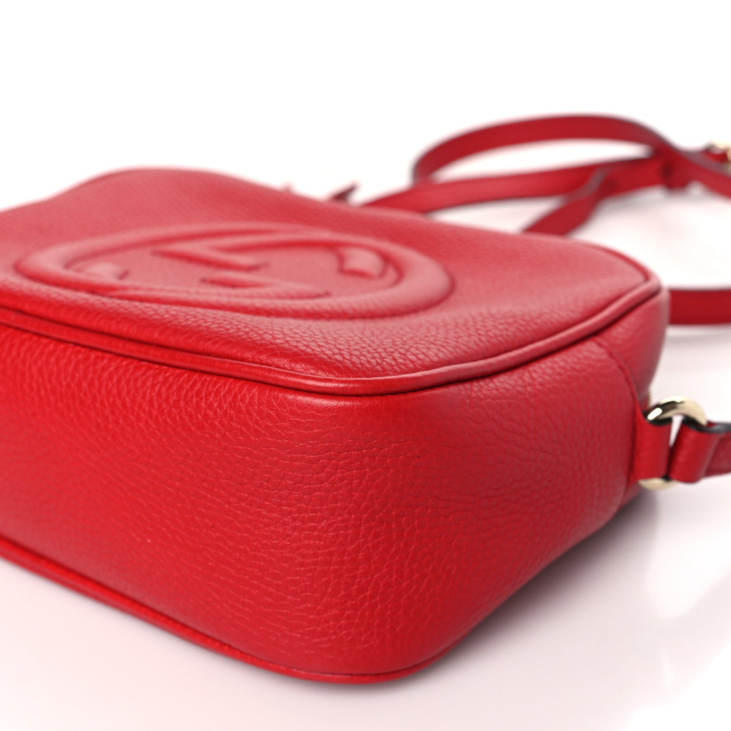 Pebbled Calfskin Small Soho Disco Bag Tabasco Red