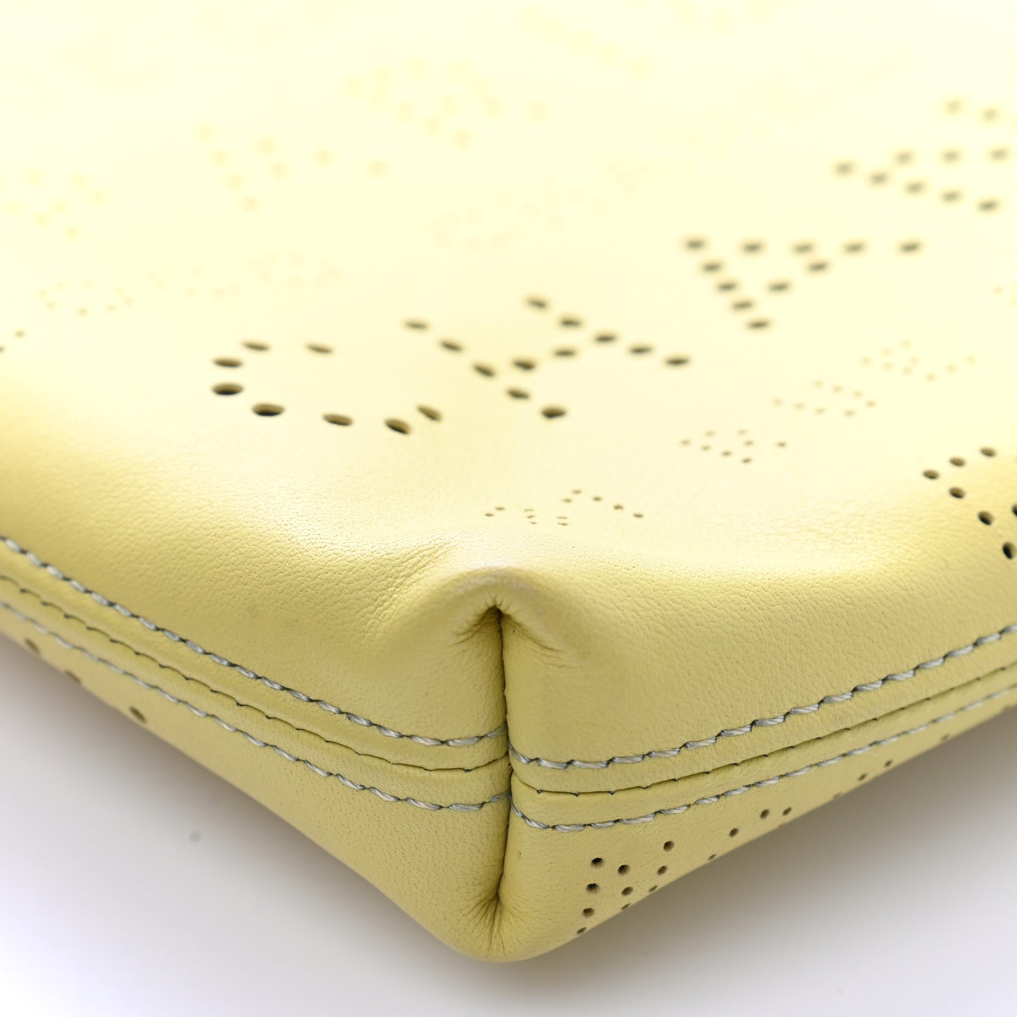 Calfskin Eyelets Clutch Yellow