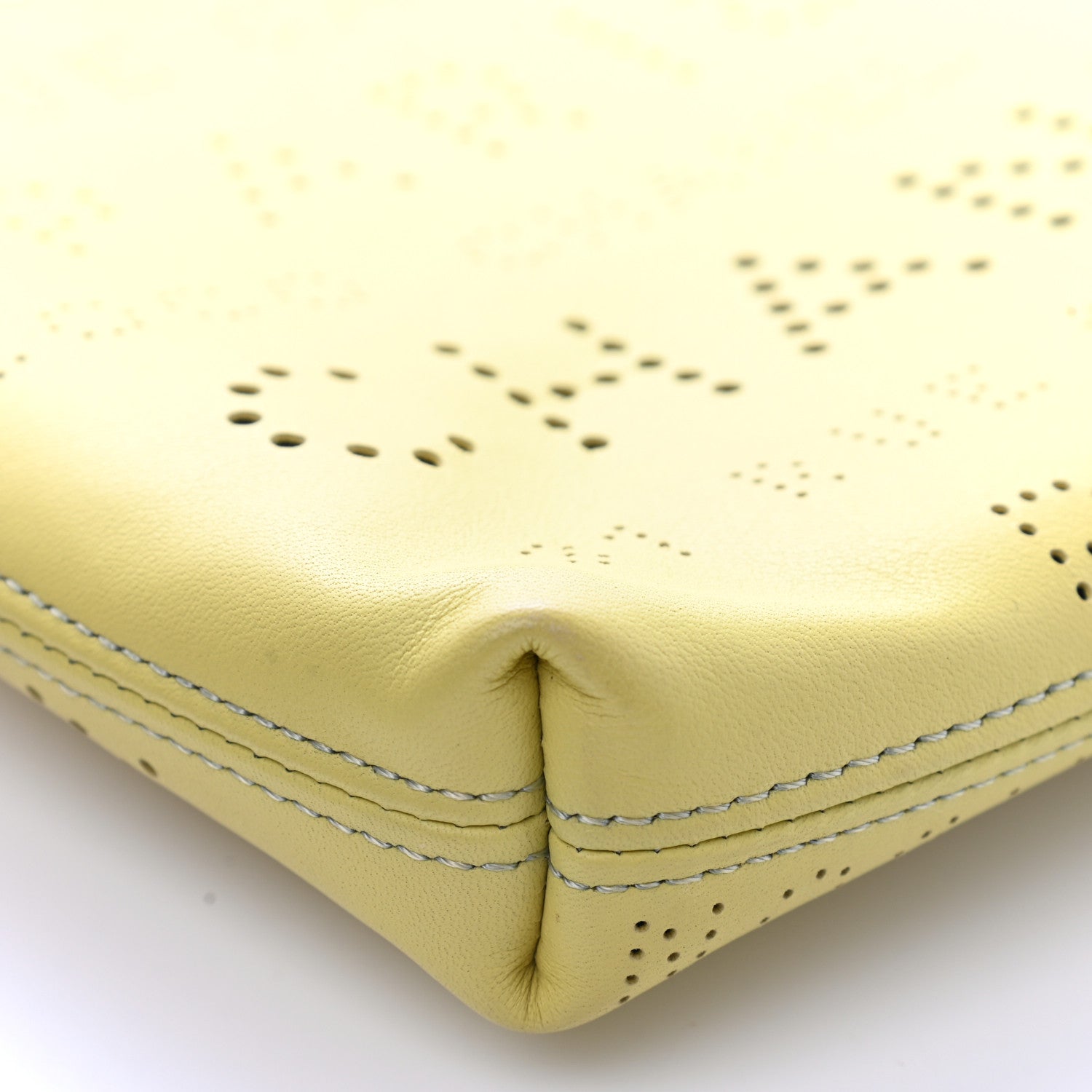 Chanel Calfskin Eyelets Clutch Yellow 6 of 11