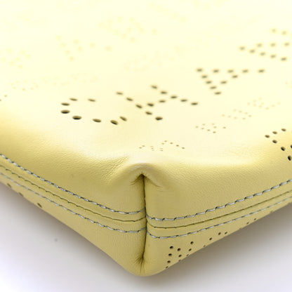 Chanel Calfskin Eyelets Clutch Yellow 6 of 11