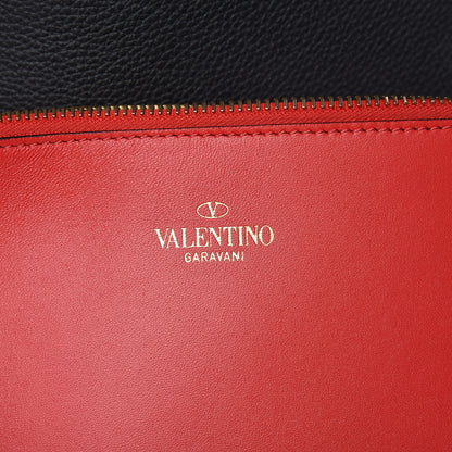 Valentino Garavani Grainy Calfskin Escape Hobo Bag Black 9 of 13