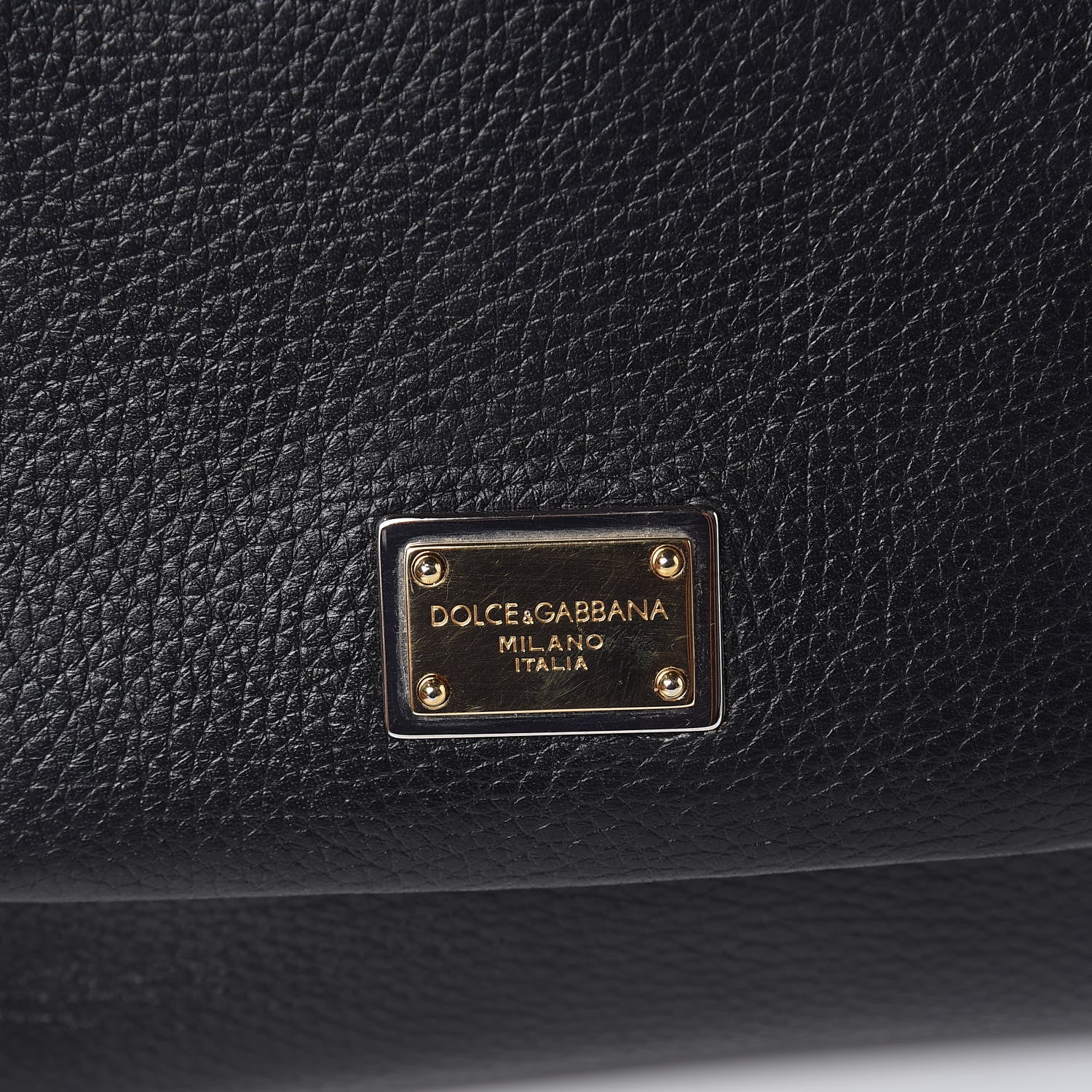 Dolce & Gabbana Grained Deerskin Medium Miss Sicily Satchel Black 9 of 9