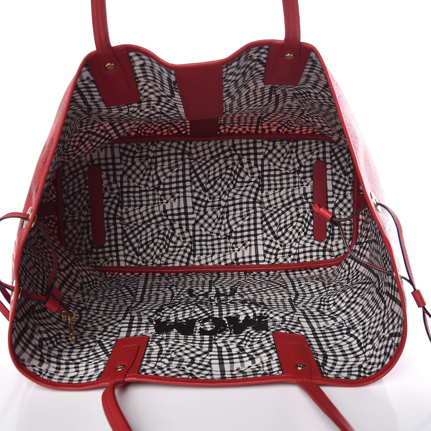 Visetos Large Liz Reversible Shopper Tote Ruby Red