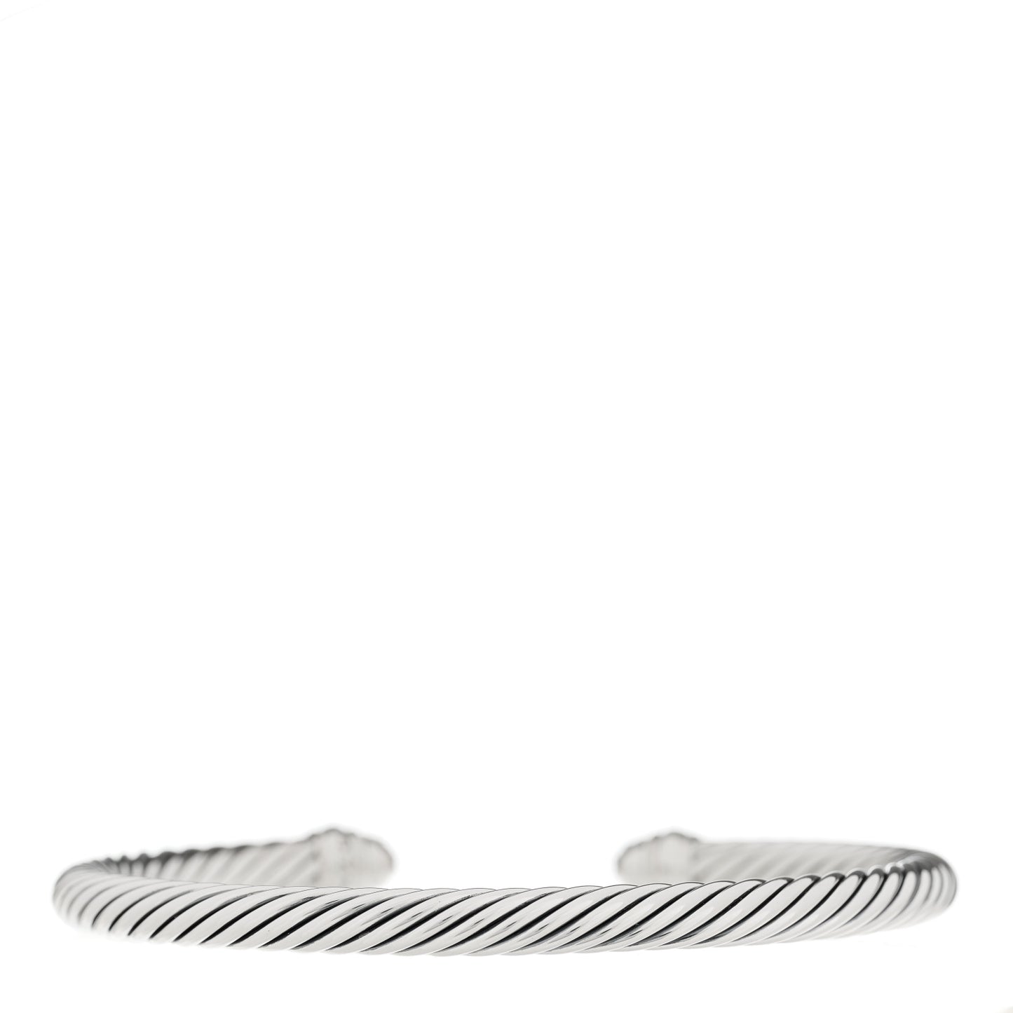 Sterling Silver Pave Diamond 5mm Cable Classics Bracelet