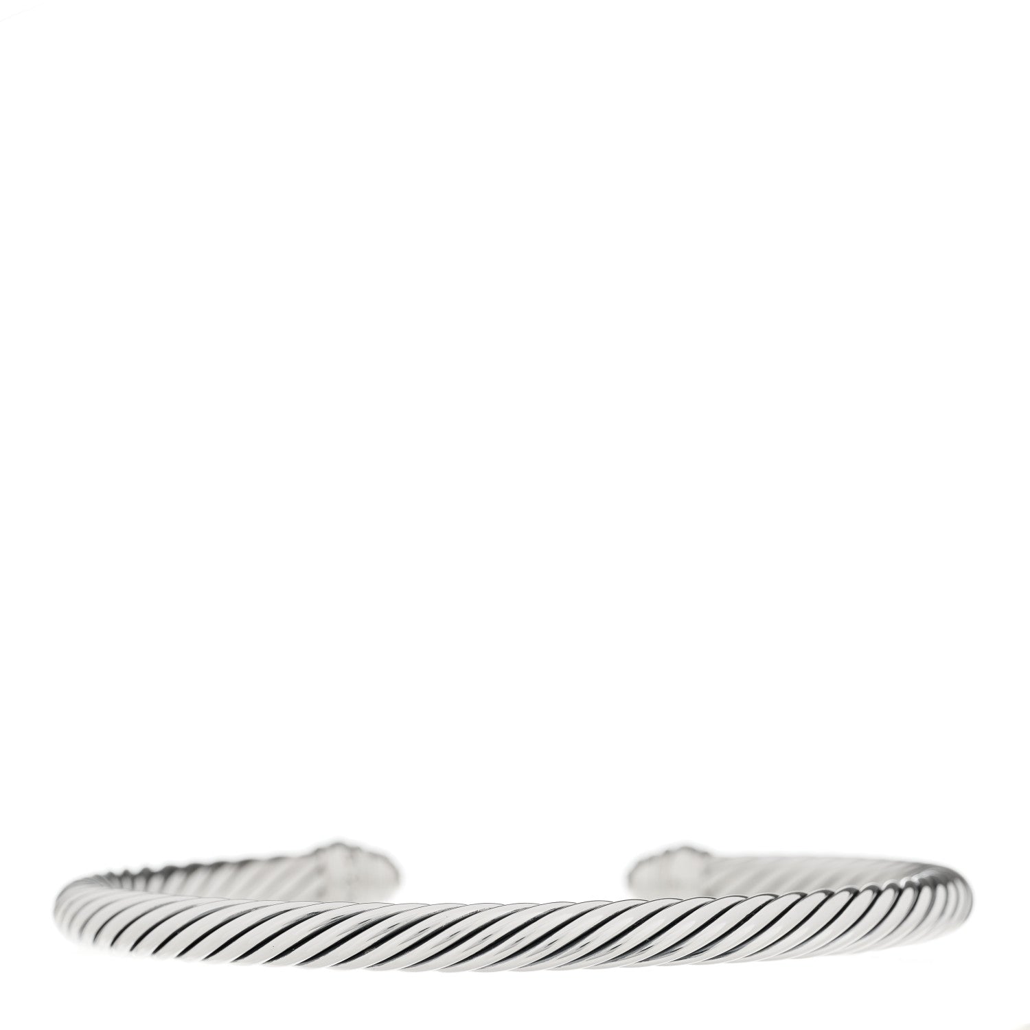 David Yurman Sterling Silver Pave Diamond 5mm Cable Classics Bracelet 2 of 3