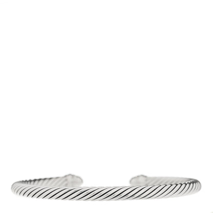 David Yurman Sterling Silver Pave Diamond 5mm Cable Classics Bracelet 2 of 3