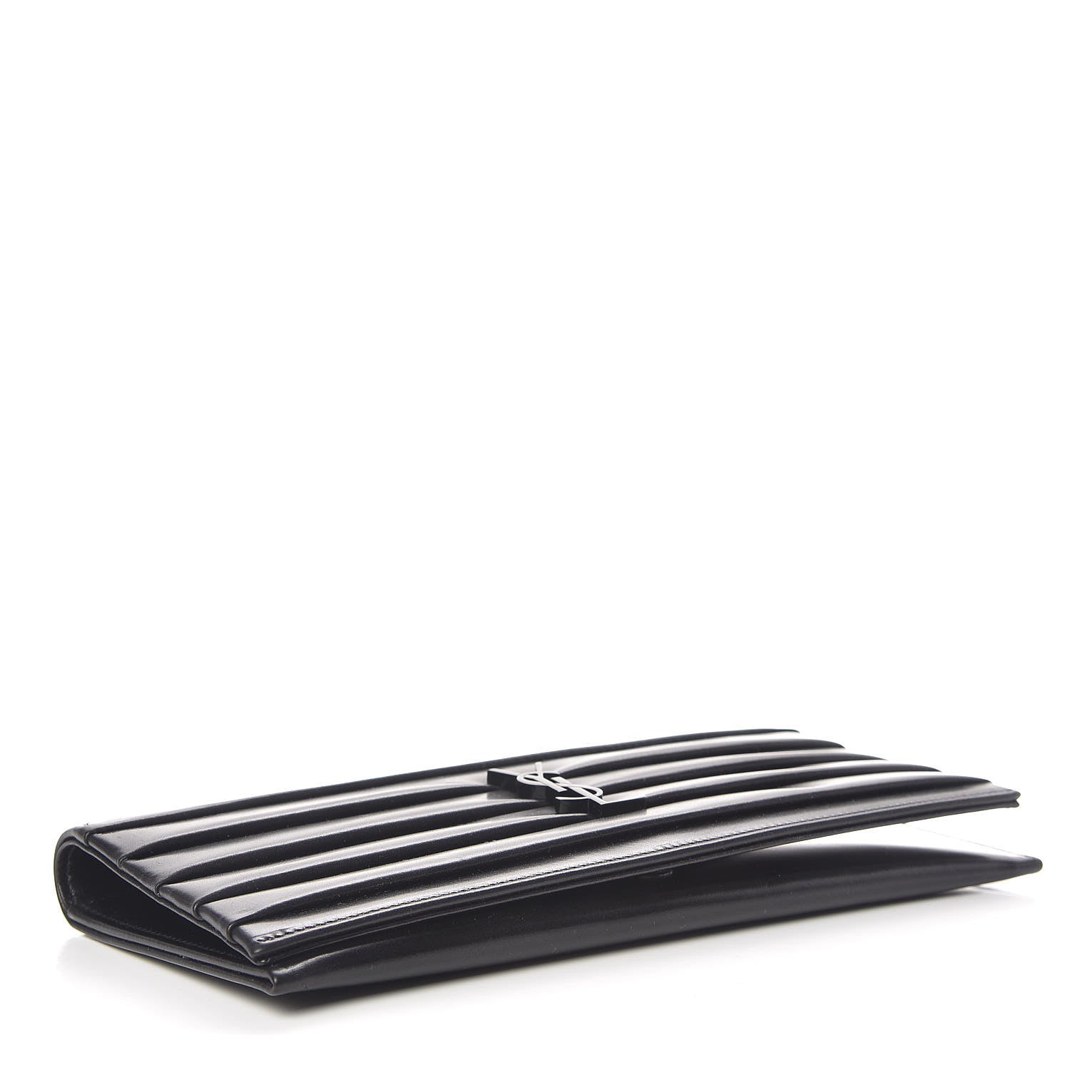 Saint Laurent Calfskin Monogram Smoking Clutch Black 4 of 9