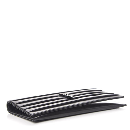 Saint Laurent Calfskin Monogram Smoking Clutch Black 4 of 9