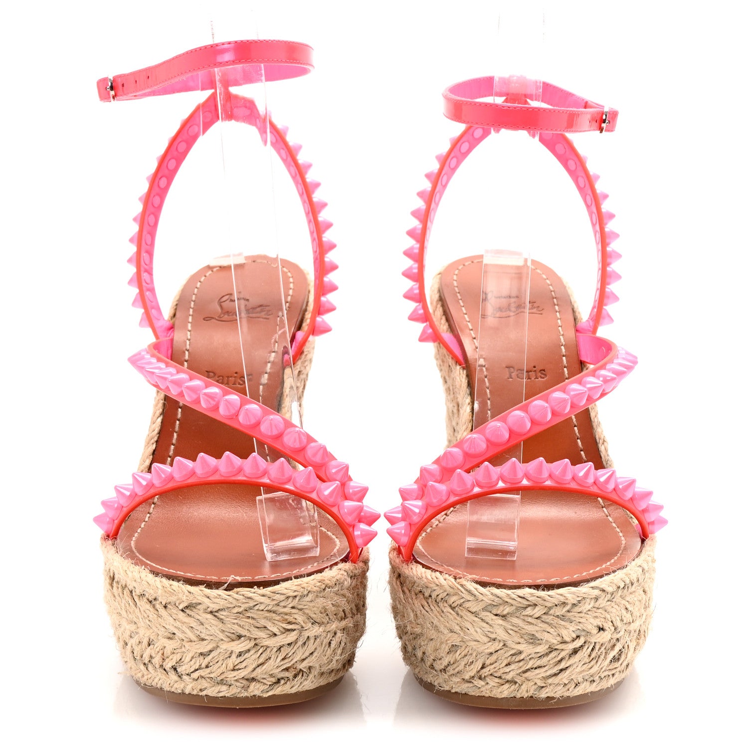 Christian Louboutin Patent Mafaldina 120 Wedge Sandals 36 Pink 3 of 9