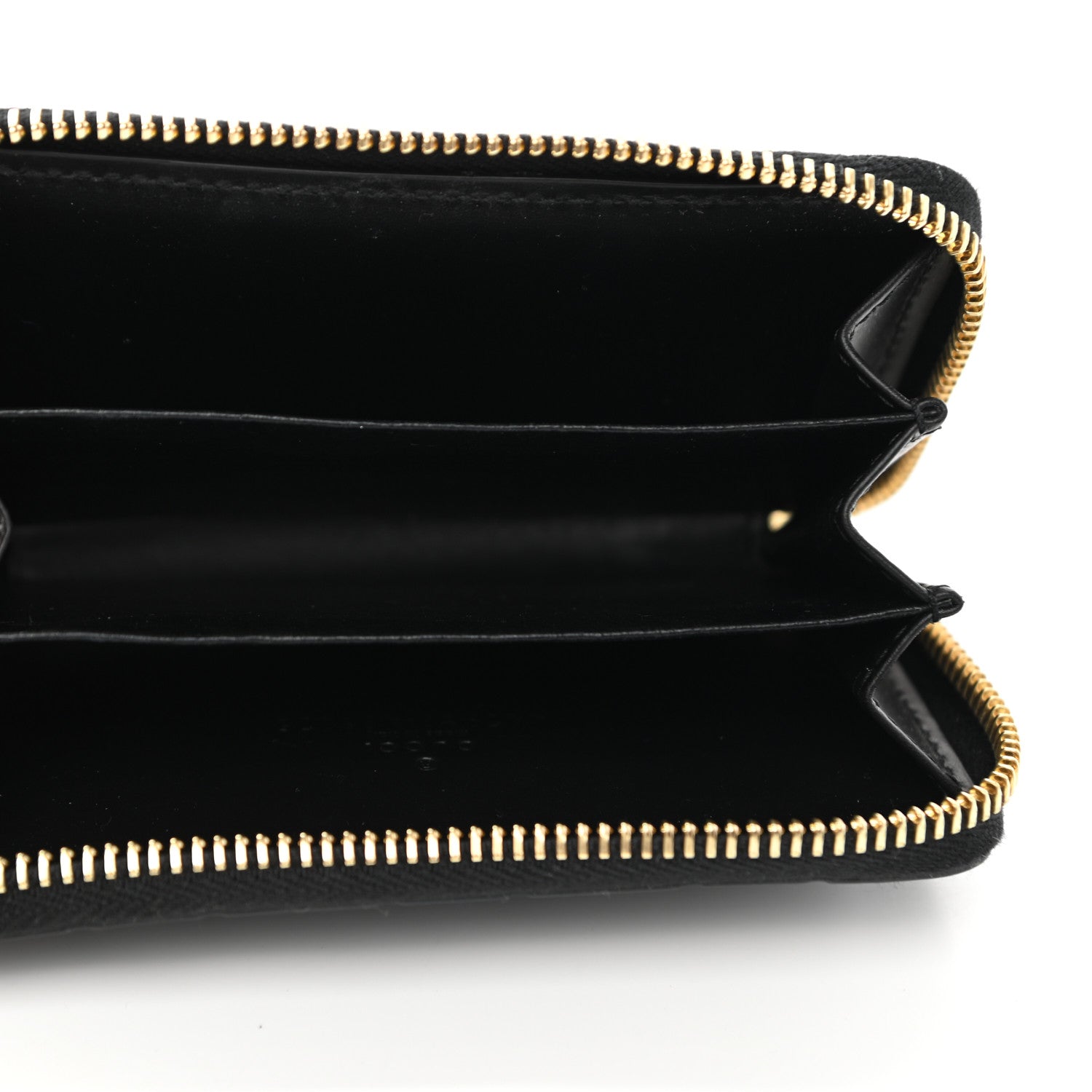 Gucci Guccissima Zip Around Card Case Black 5 of 8