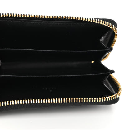 Gucci Guccissima Zip Around Card Case Black 5 of 8
