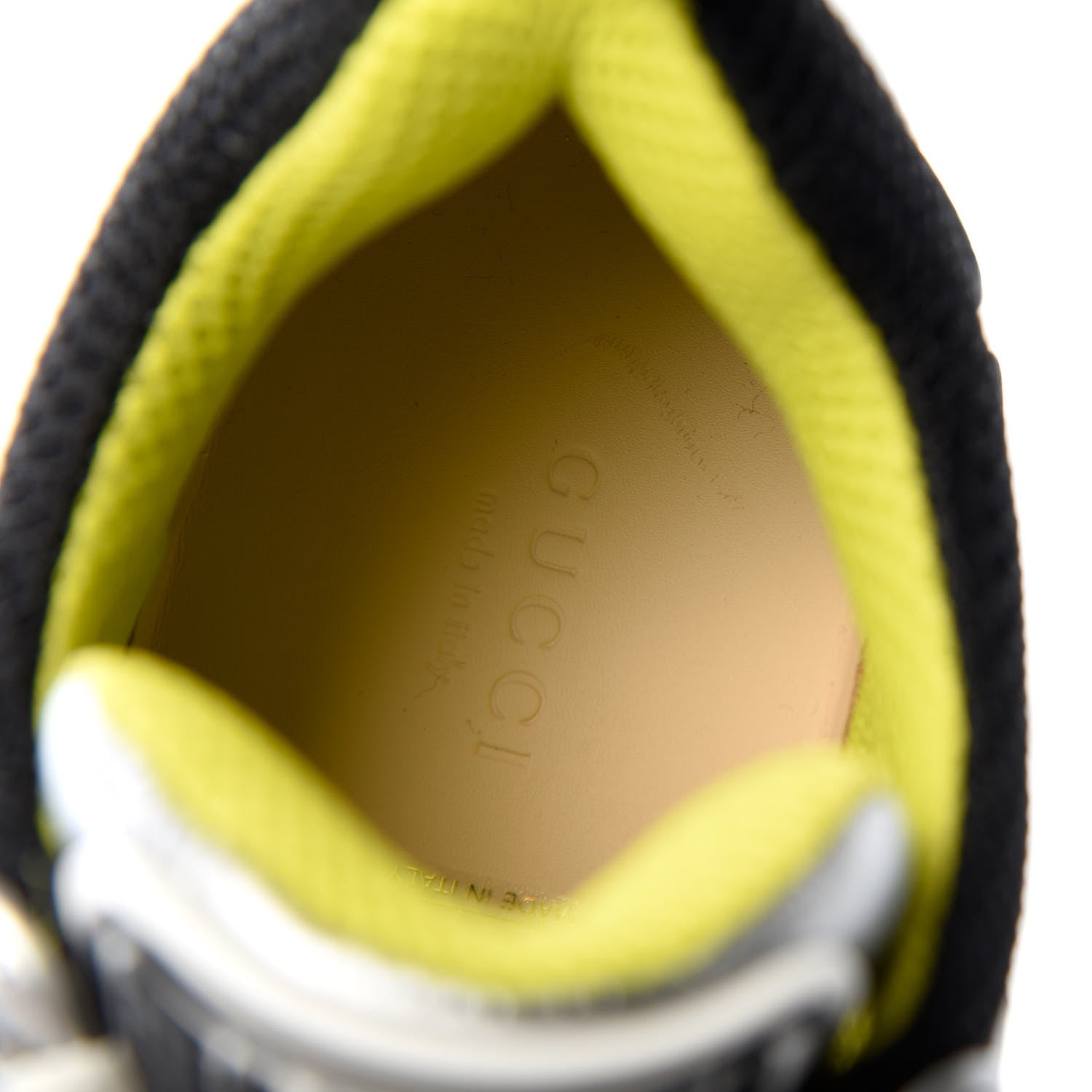 Gucci X SEGA Metallic Calfskin Mesh Womens Flashtrek Sneakers 35 Silver Black 8 of 10