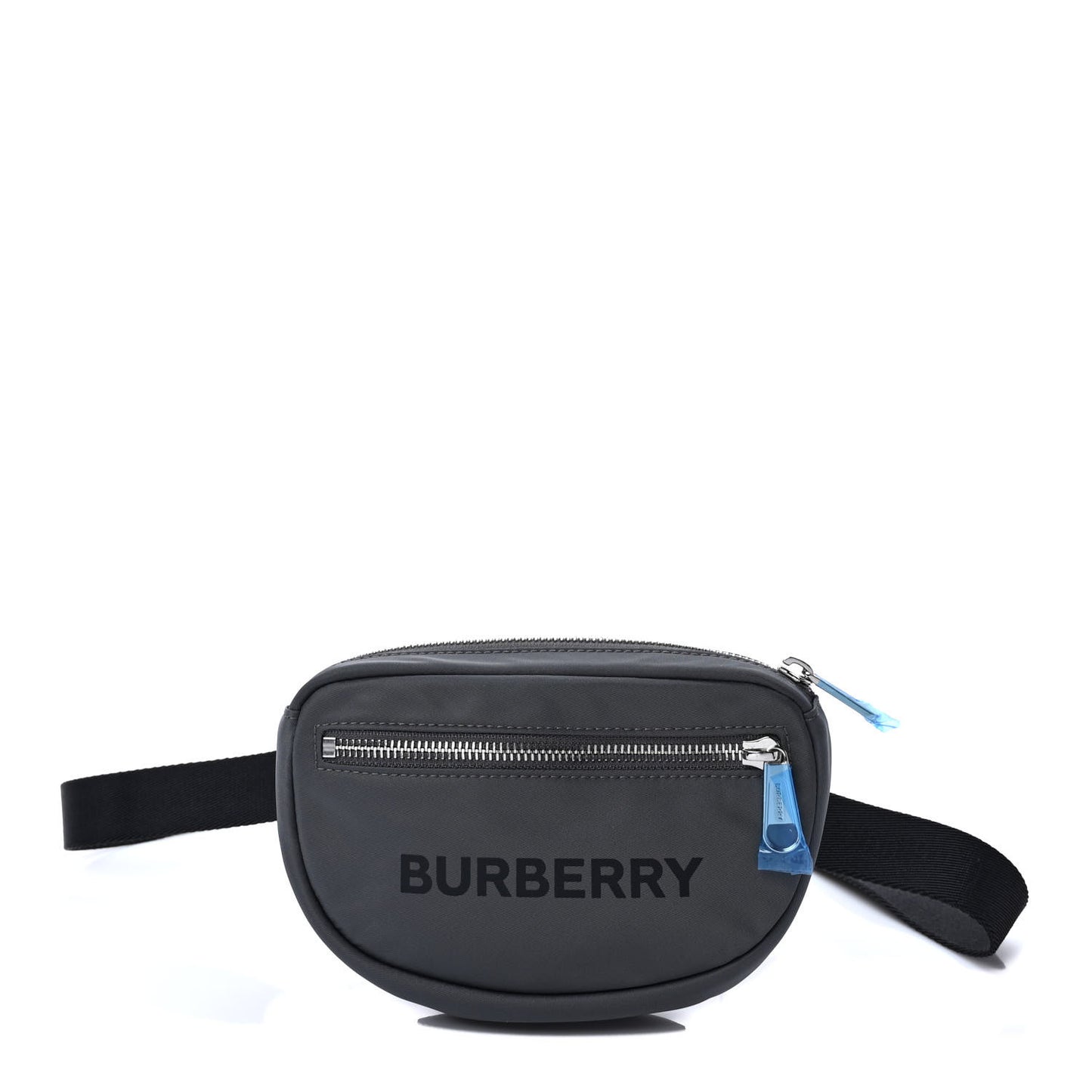 Econyl Logo Print Small Cannon Bum Bag Charcoal Grey