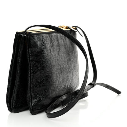 Celine Shiny Goatskin Large Trio Crossbody Bag Black 3 of 13