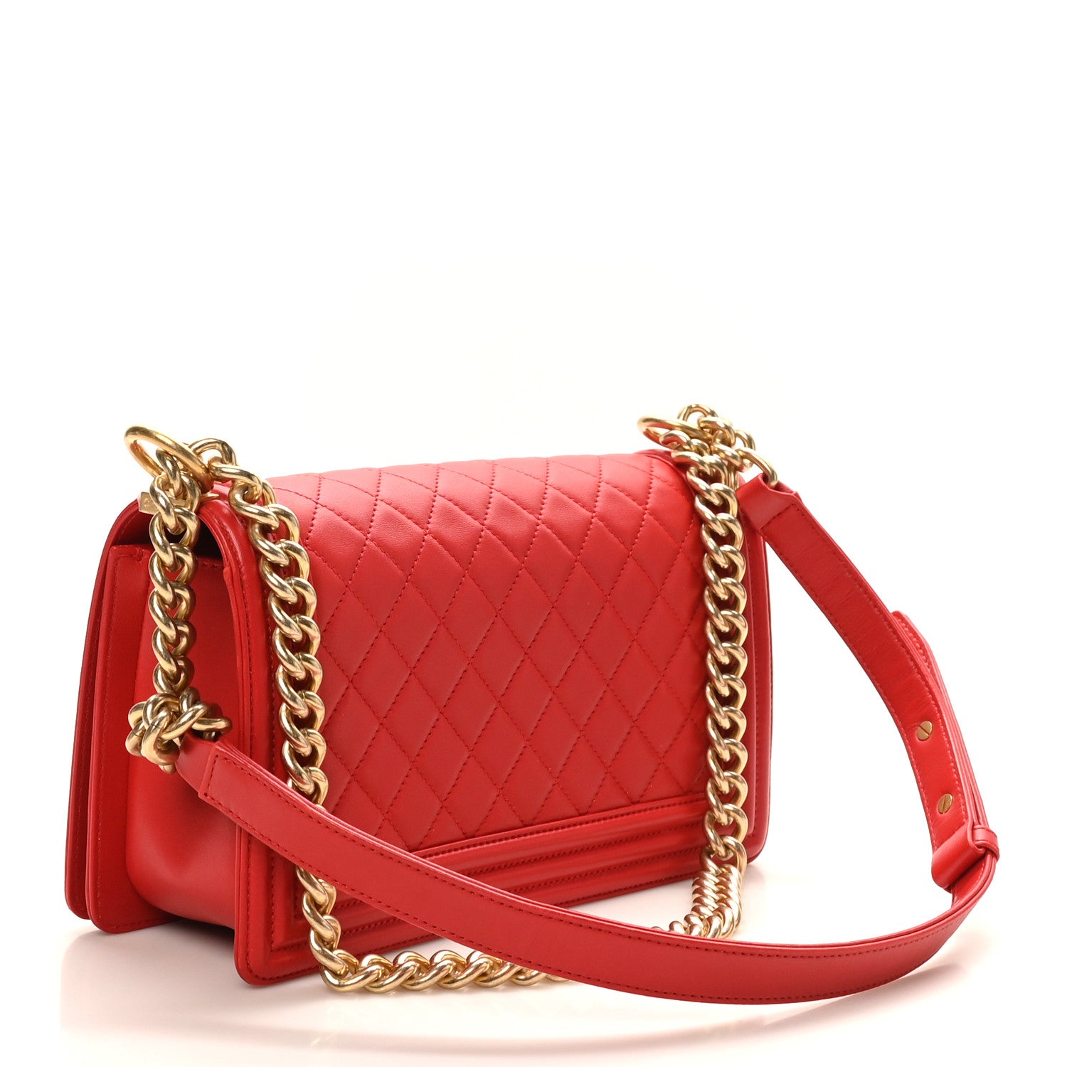 Chanel Lambskin Quilted Medium Boy Flap Red 3 of 10
