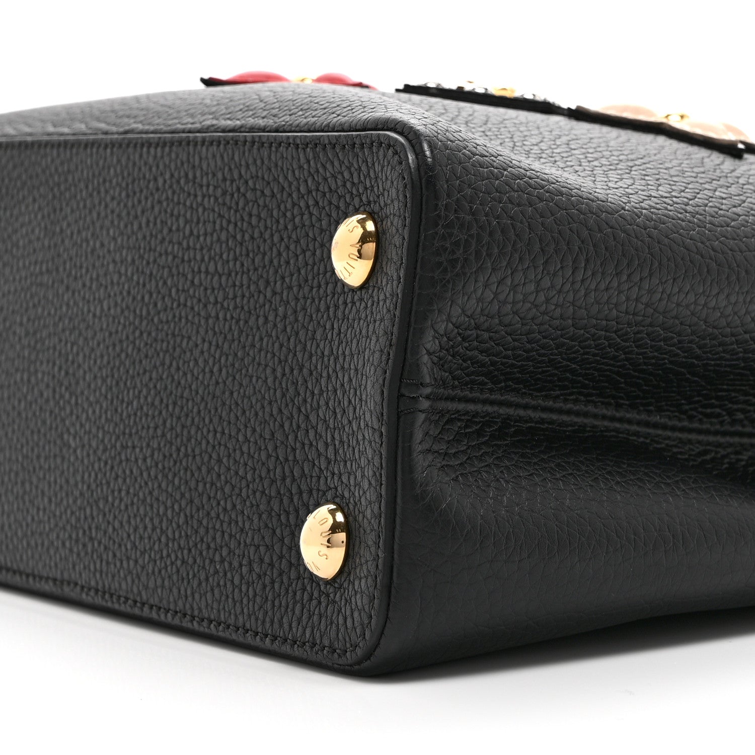 Louis Vuitton Taurillon Mechanical Flowers Smile Capucines PM Black 9 of 9