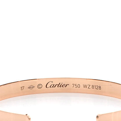 Cartier 18K Pink Gold LOVE Cuff Bracelet 17 3 of 5