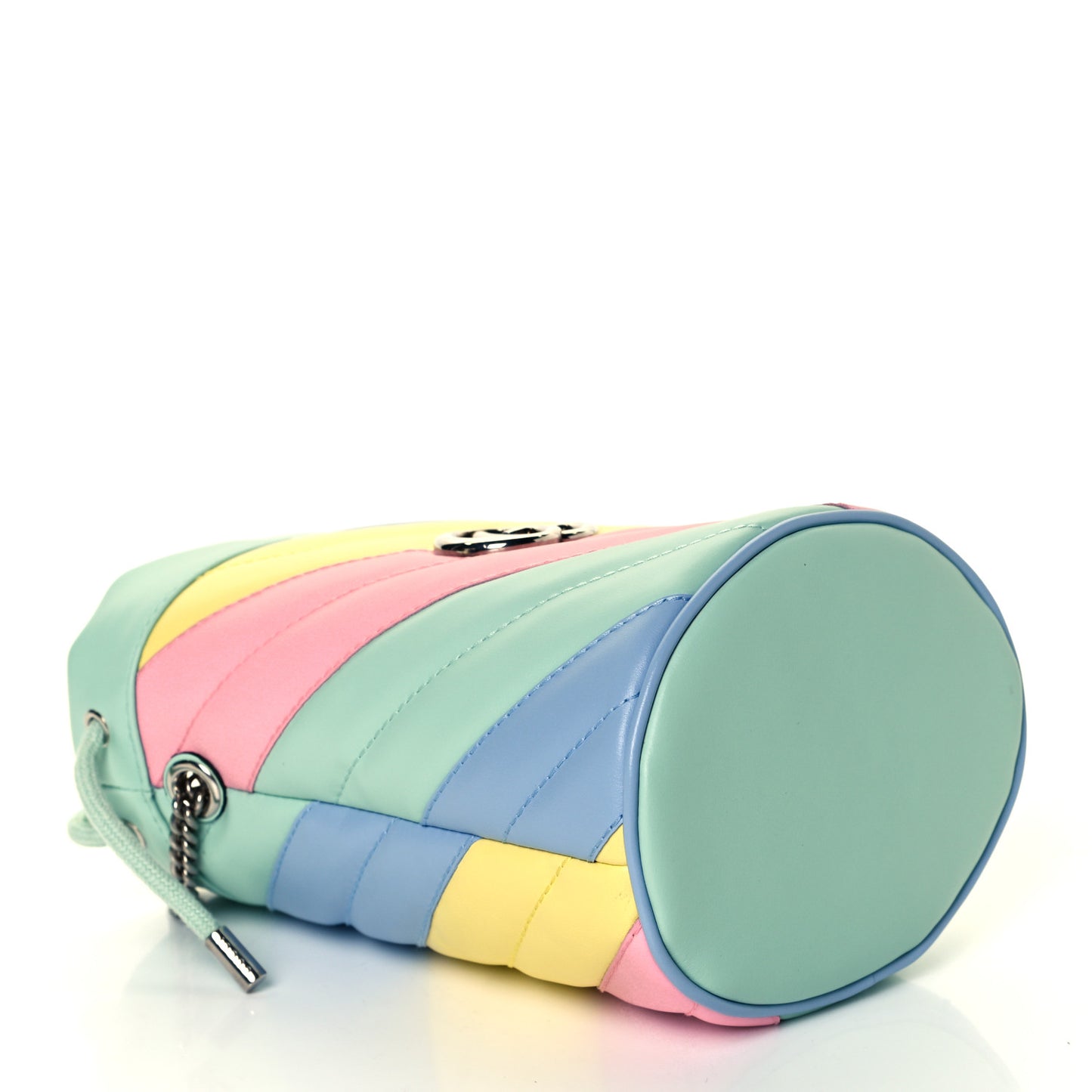 Calfskin Matelasse Diagonal Mini GG Marmont 2.0 Bucket Bag Pastel Multicolor