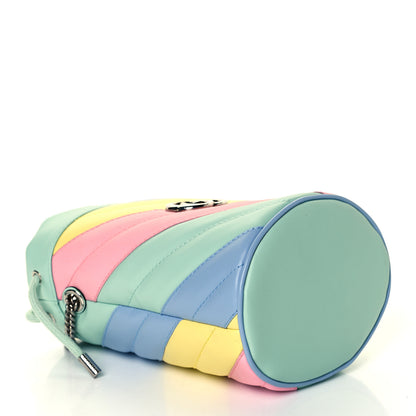 Gucci Calfskin Matelasse Diagonal Mini GG Marmont 2.0 Bucket Bag Pastel Multicolor 3 of 5