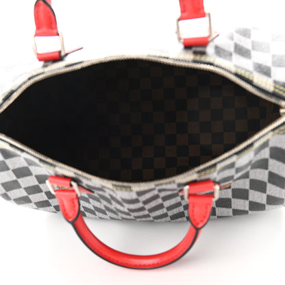 Louis Vuitton Damier Speedy Bandouliere 30 Black White 5 of 10