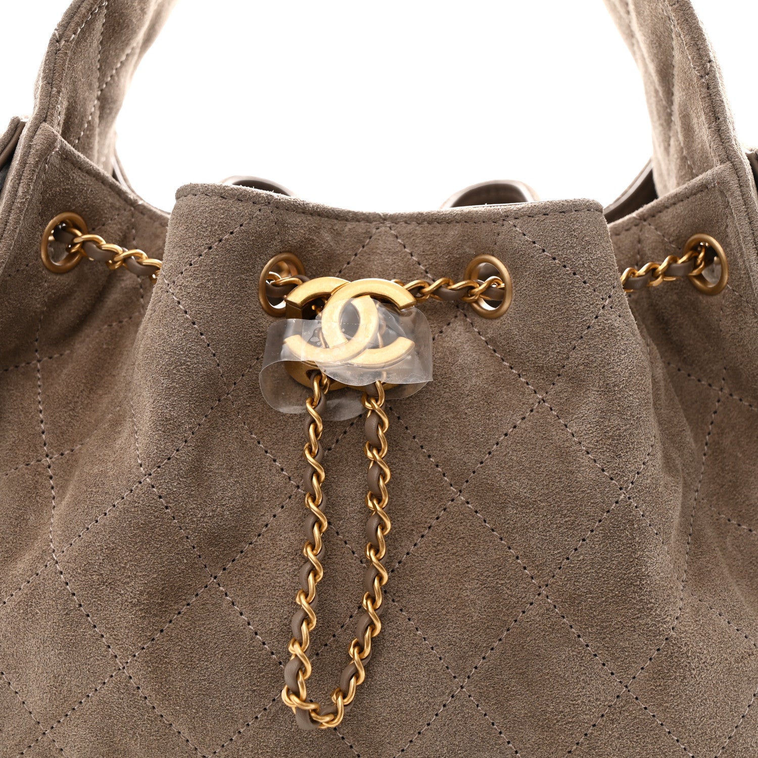 Chanel Suede Quilted Small Chanel 25 Handbag Dark Grey 8 of 11