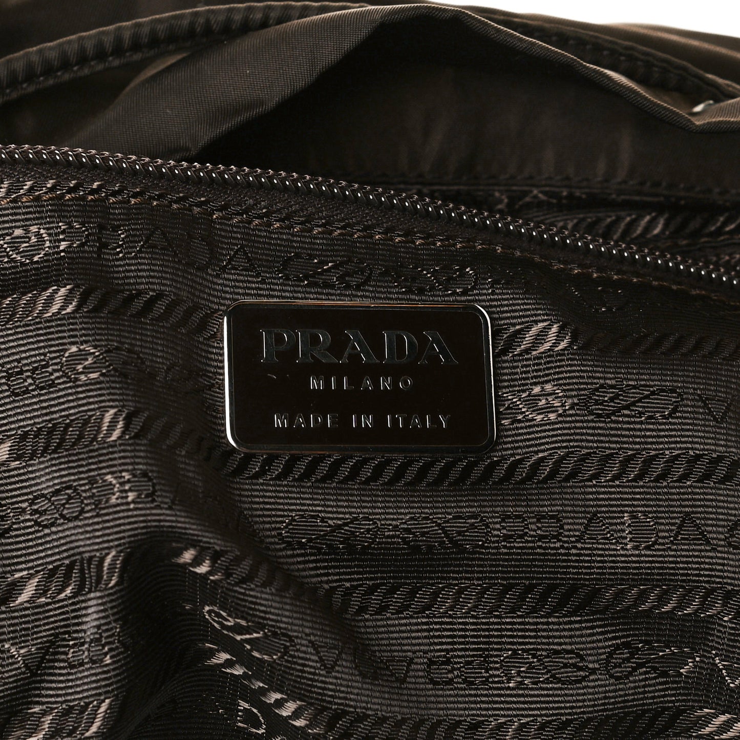 Nylon Vela Medium Backpack Dark Brown