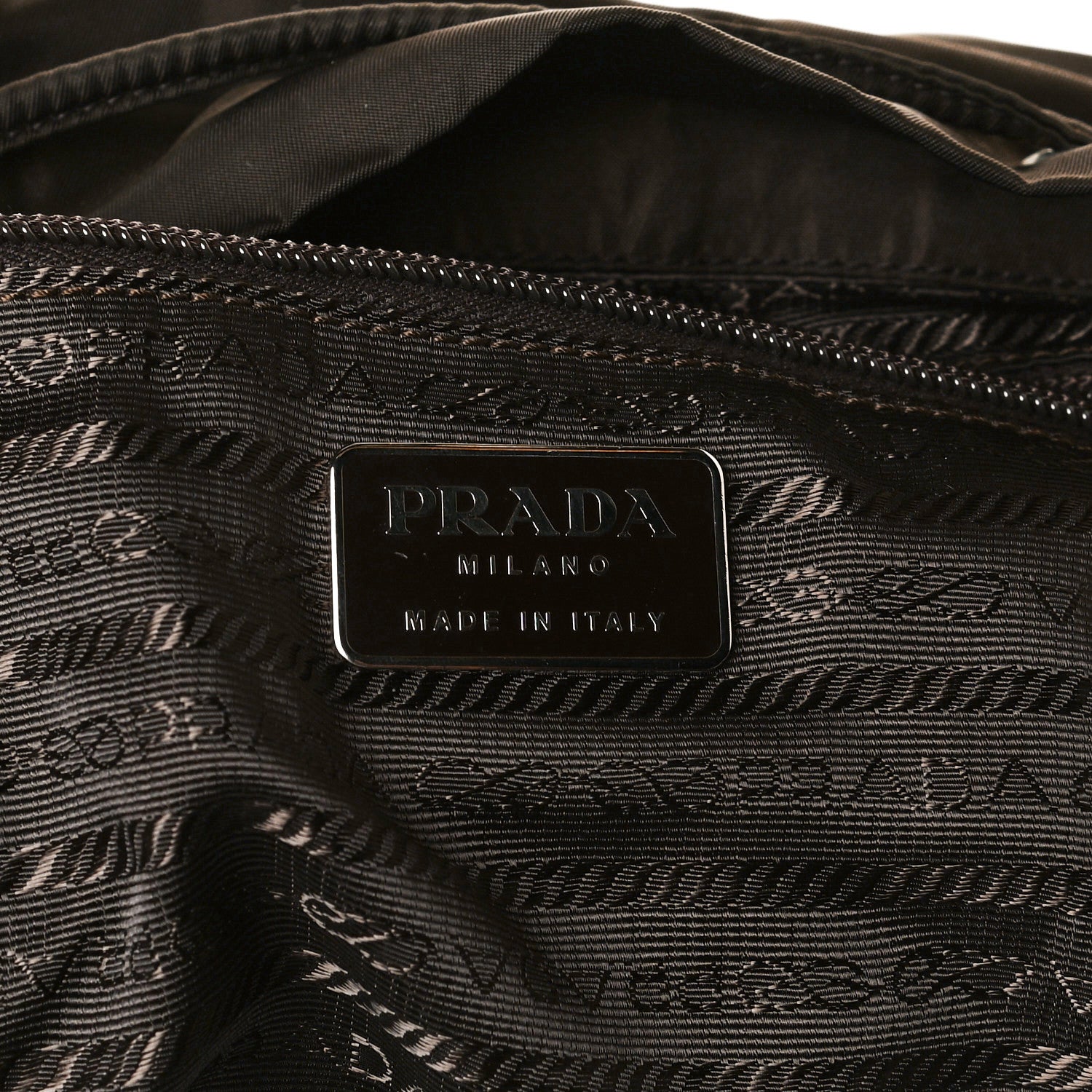 Prada Nylon Vela Medium Backpack Dark Brown 6 of 15