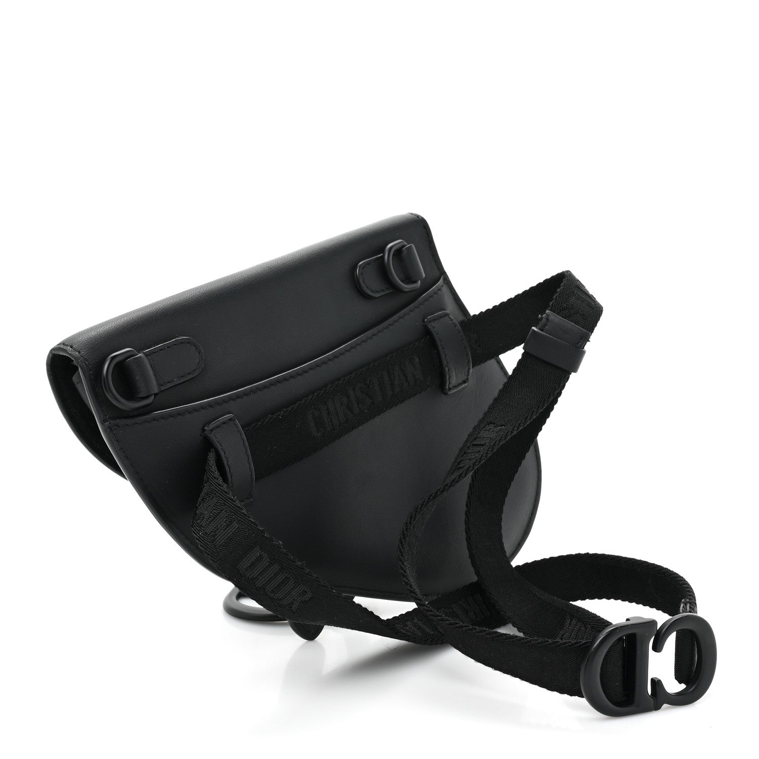 Christian Dior Ultra Matte Calfskin Saddle Belt Bag Black 3 of 9