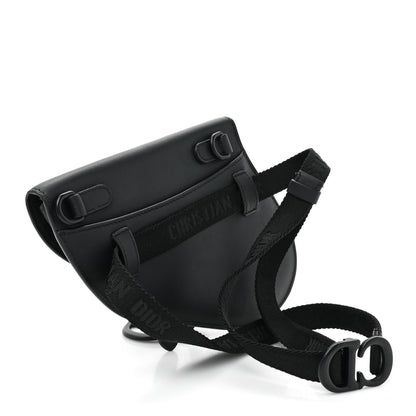 Christian Dior Ultra Matte Calfskin Saddle Belt Bag Black 3 of 9