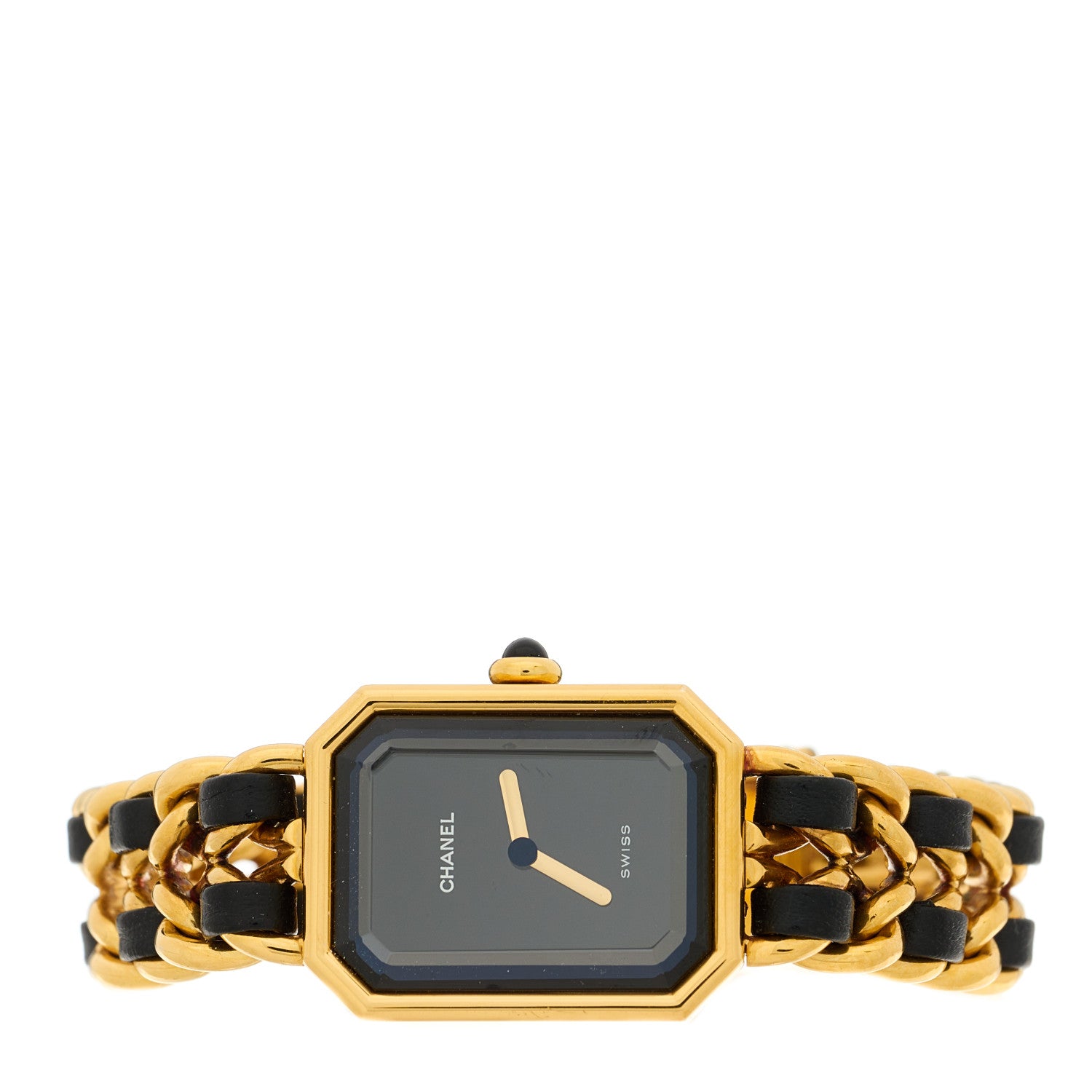 Chanel Stainless Steel Lambskin 20mm Chain Premiere Quartz Watch Gold L 2 of 4