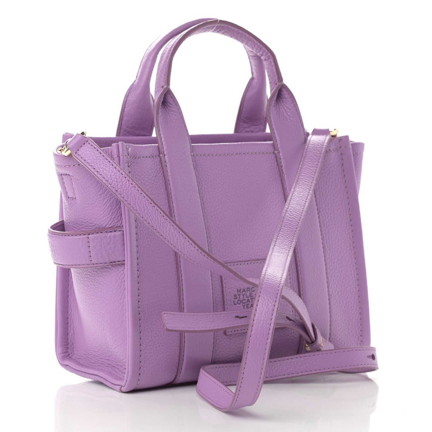 Grained Calfskin Small The Tote Bag Regal Orchid
