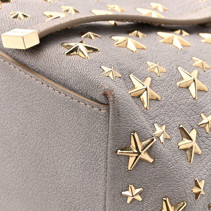 Jimmy Choo Metallic Calfskin Sasha Star Studded Tote Silver 8 of 11