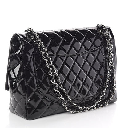 Chanel Patent Quilted Maxi Single Flap Black 3 of 10