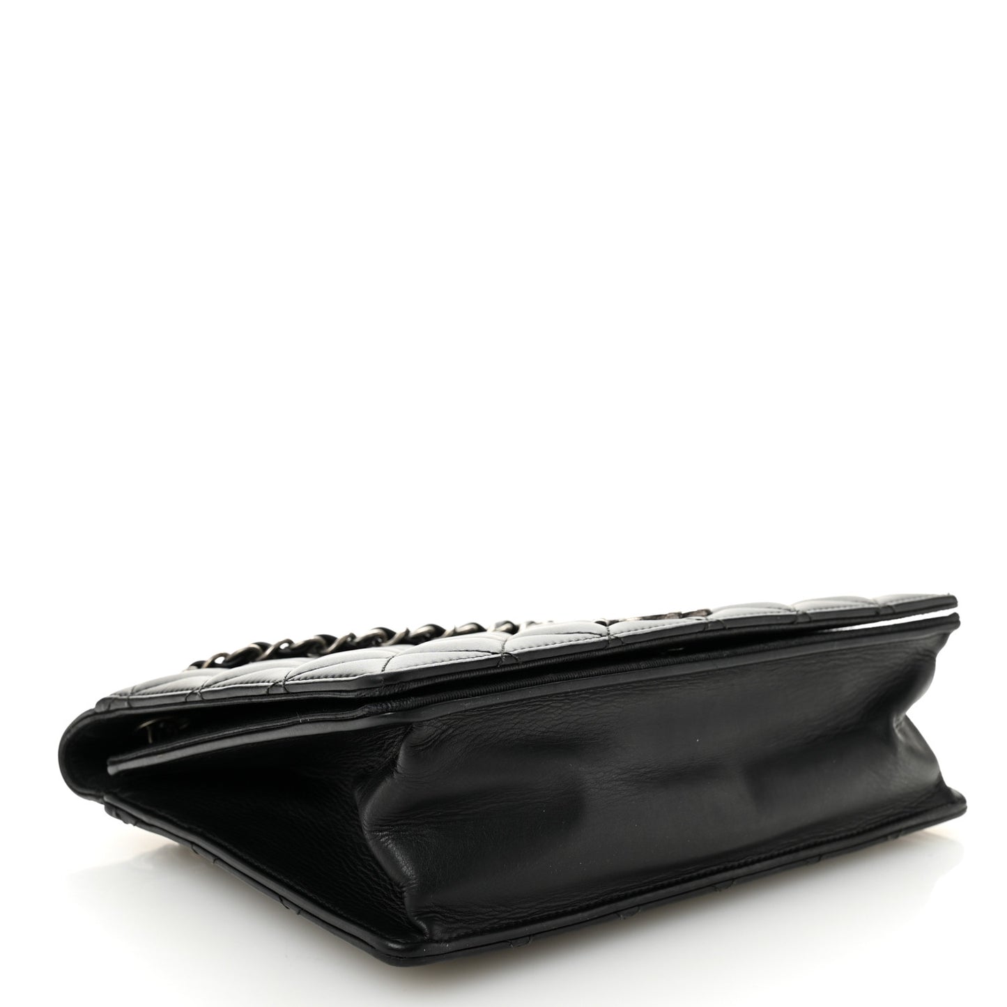 Calfskin Quilted Ballerine Flap Black