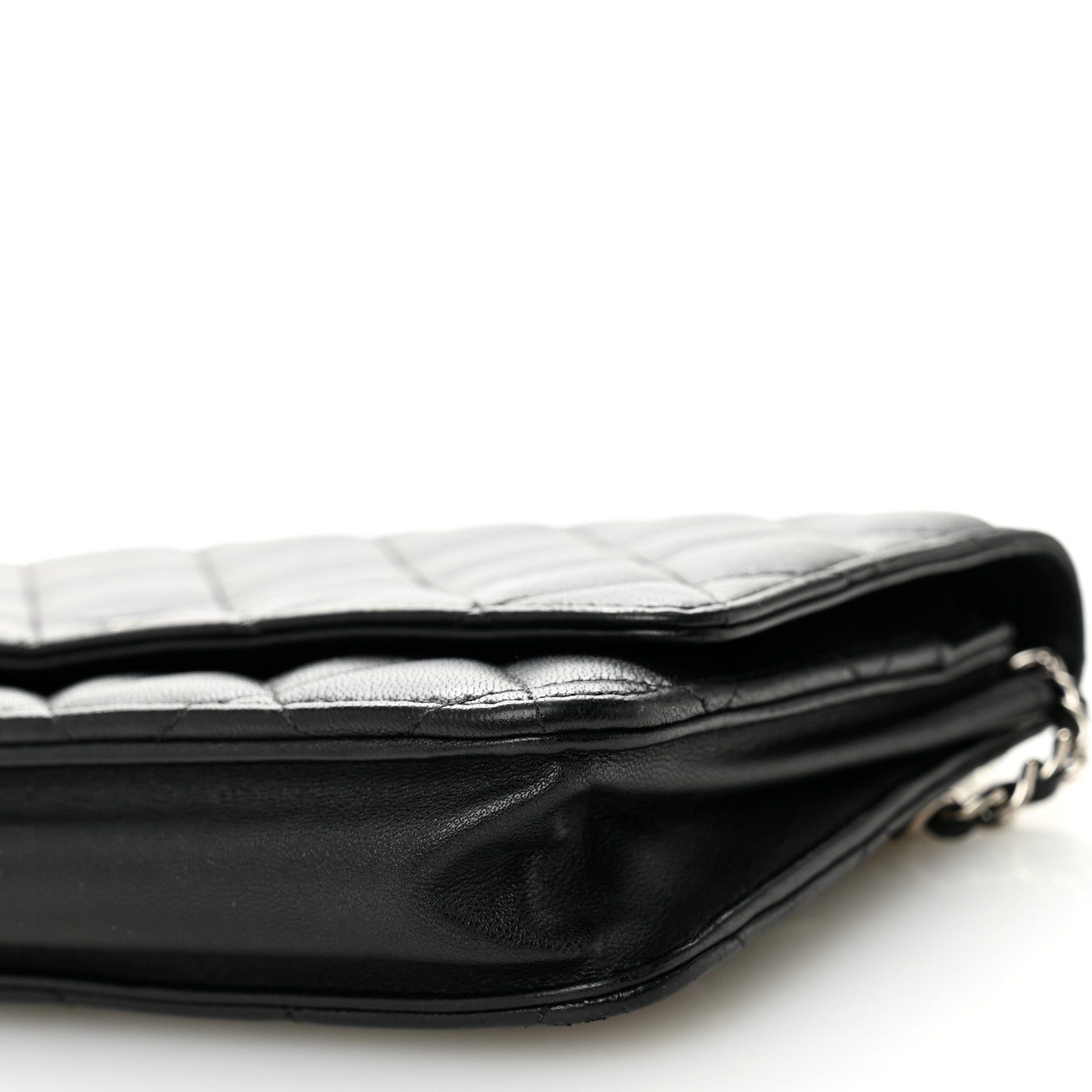 Chanel Lambskin Quilted Wallet On Chain WOC Black 11 of 11