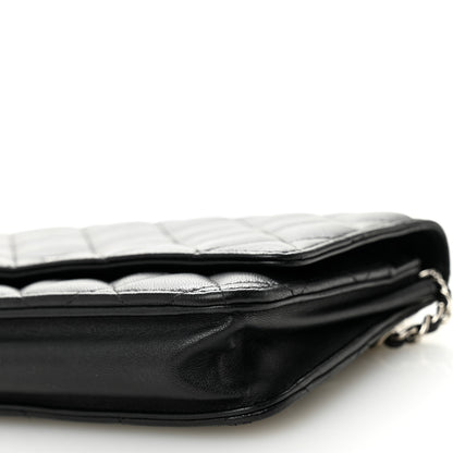 Chanel Lambskin Quilted Wallet On Chain WOC Black 11 of 11