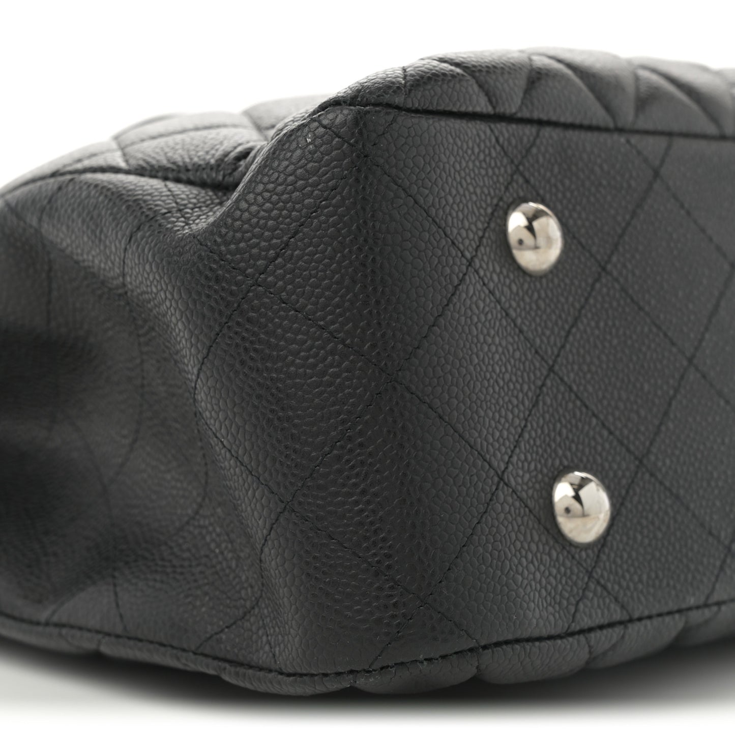 Caviar Quilted Flap Tote Black
