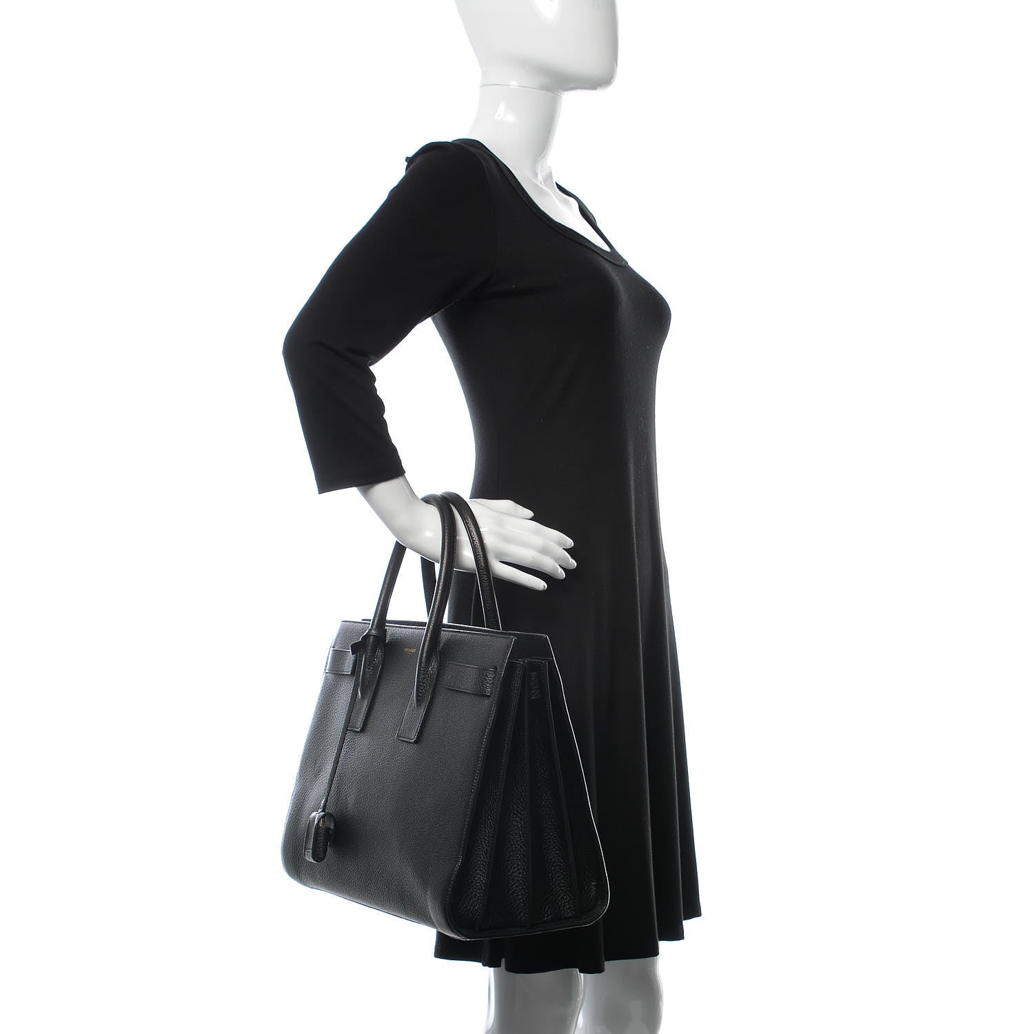 Saint Laurent Grained Calfskin Large Sac De Jour Carryall Black 2 of 11