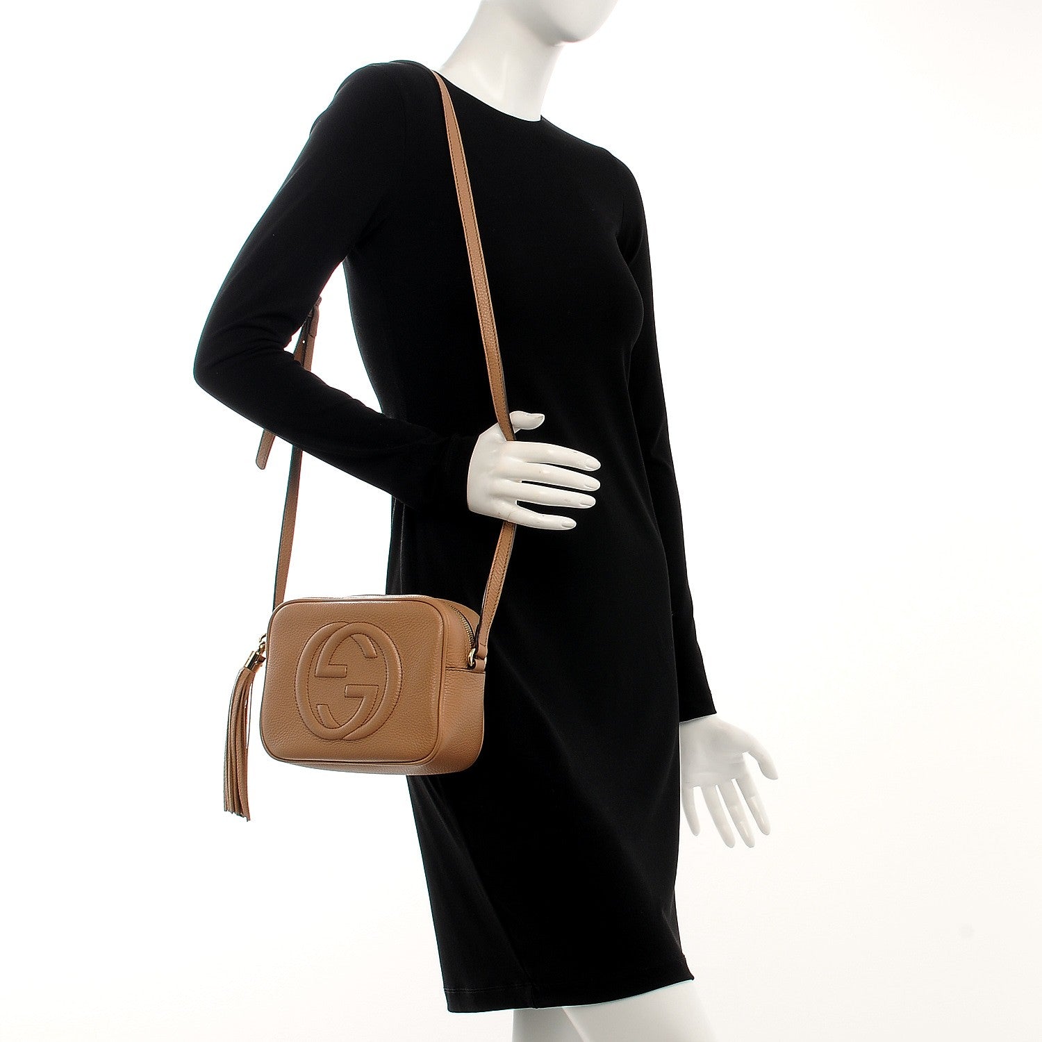 Gucci Pebbled Calfskin Small Soho Disco Bag Rose Beige 2 of 7