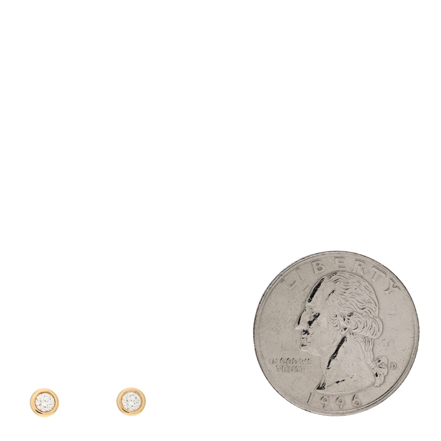 Tiffany 18K Yellow Gold Diamond .16ctw Elsa Peretti Diamonds By The Yard Earrings 2 of 4