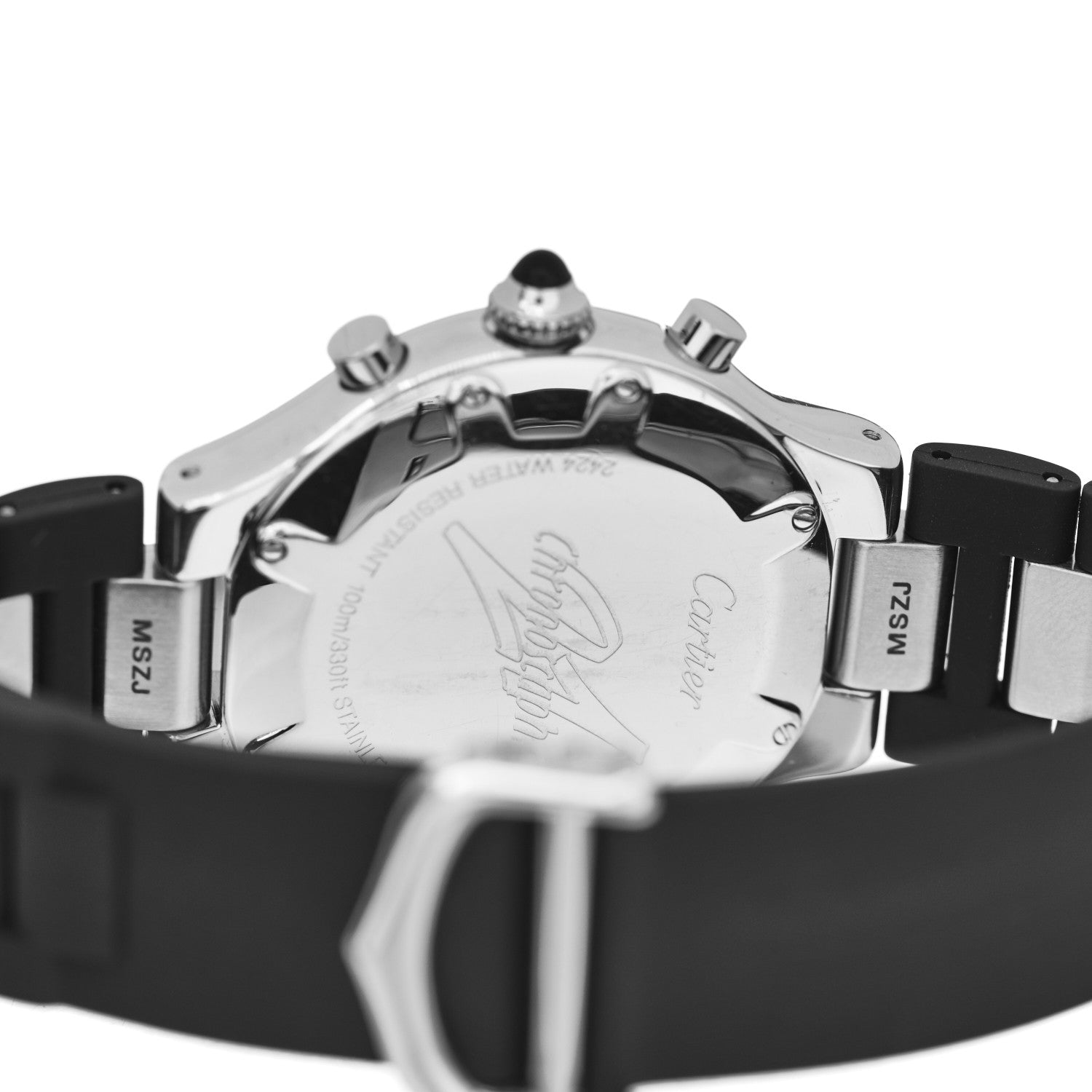 Cartier Stainless Steel Rubber 38mm Must 21 Chronoscaph Quartz Watch Black 4 of 4