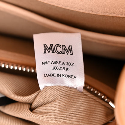 MCM Calfskin Ottomar Monogram Medium Essential Tote Bisque 7 of 11