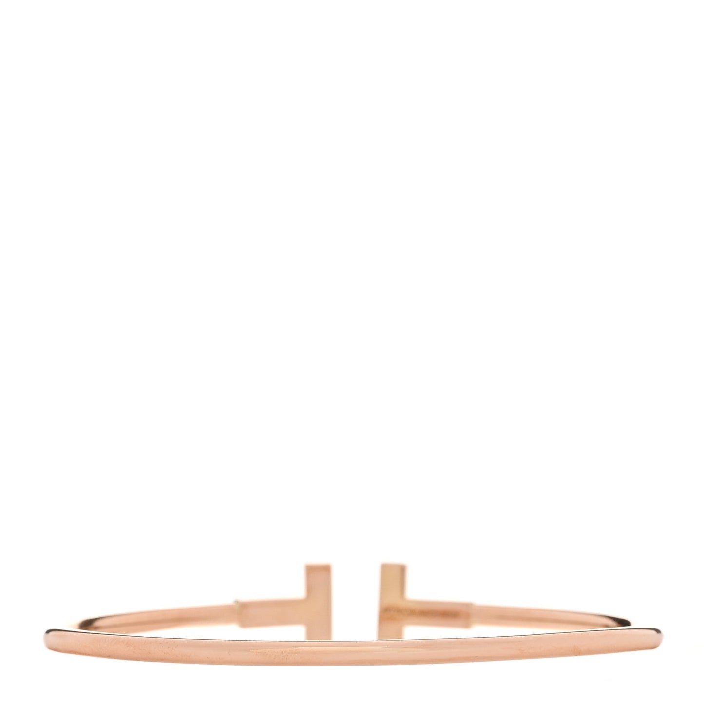 18K Rose Gold Diamond T Wire Bracelet