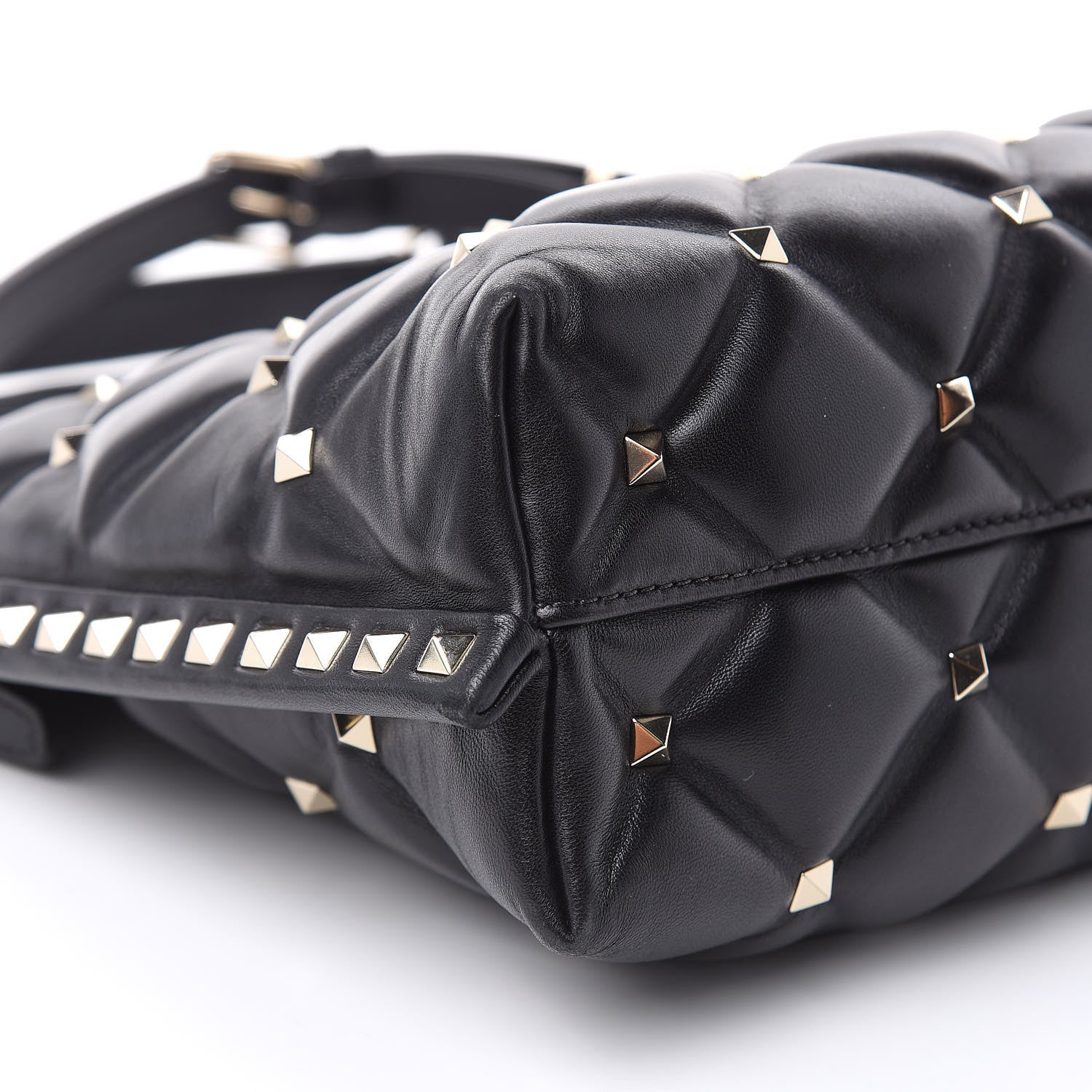Valentino Garavani Nappa Candystud Shoulder Bag Black 7 of 11